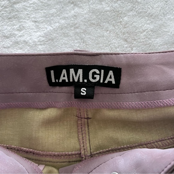 I.AM.GIA Natali Pant in Purple Size Small Belted Relaxed Fit - Picture 3 of 9